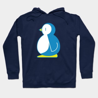 Cute Little Blue Penguin Standing Vector Illustration Hoodie